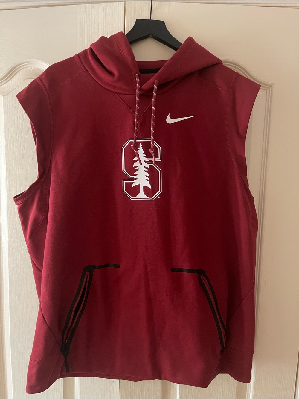 Nike Red Dri-FIT Hooded Sleeveless Top